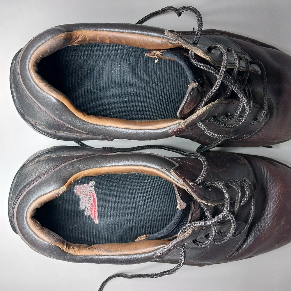 Red Wings Womens 8 Oxford Brown Leather Slip Resistant lace up steel toe shoes - Picture 12 of 16